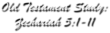 Old Testament Study: Zechariah 5:1-11